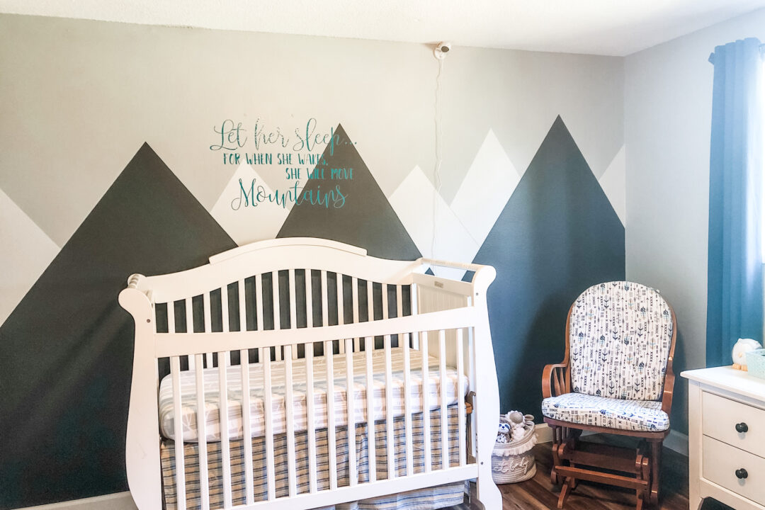 DIY Mountain Mural for Gender-Neutral Nursery - Cabernet & Coffee